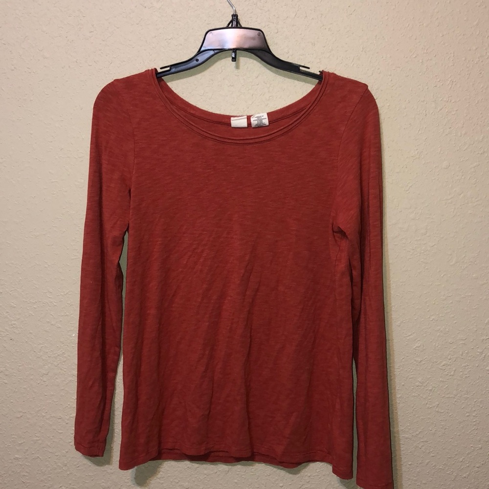 Long sleeve burnt orange shirt